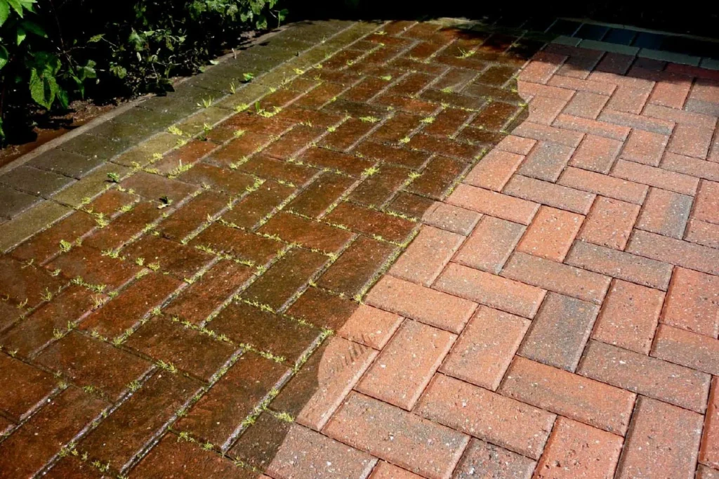 Paver cleaning and sealing